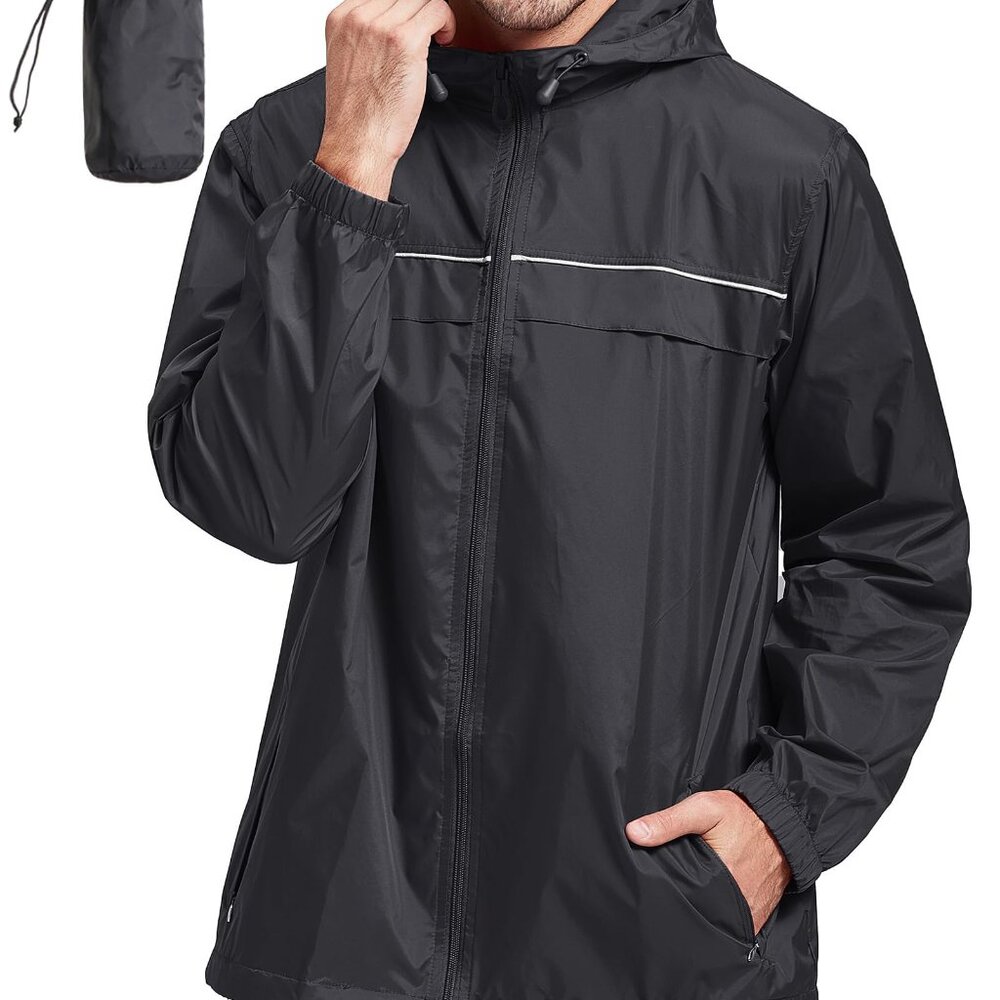 Waterproof Windbreaker Packable Lightweight Hoode… - image 1